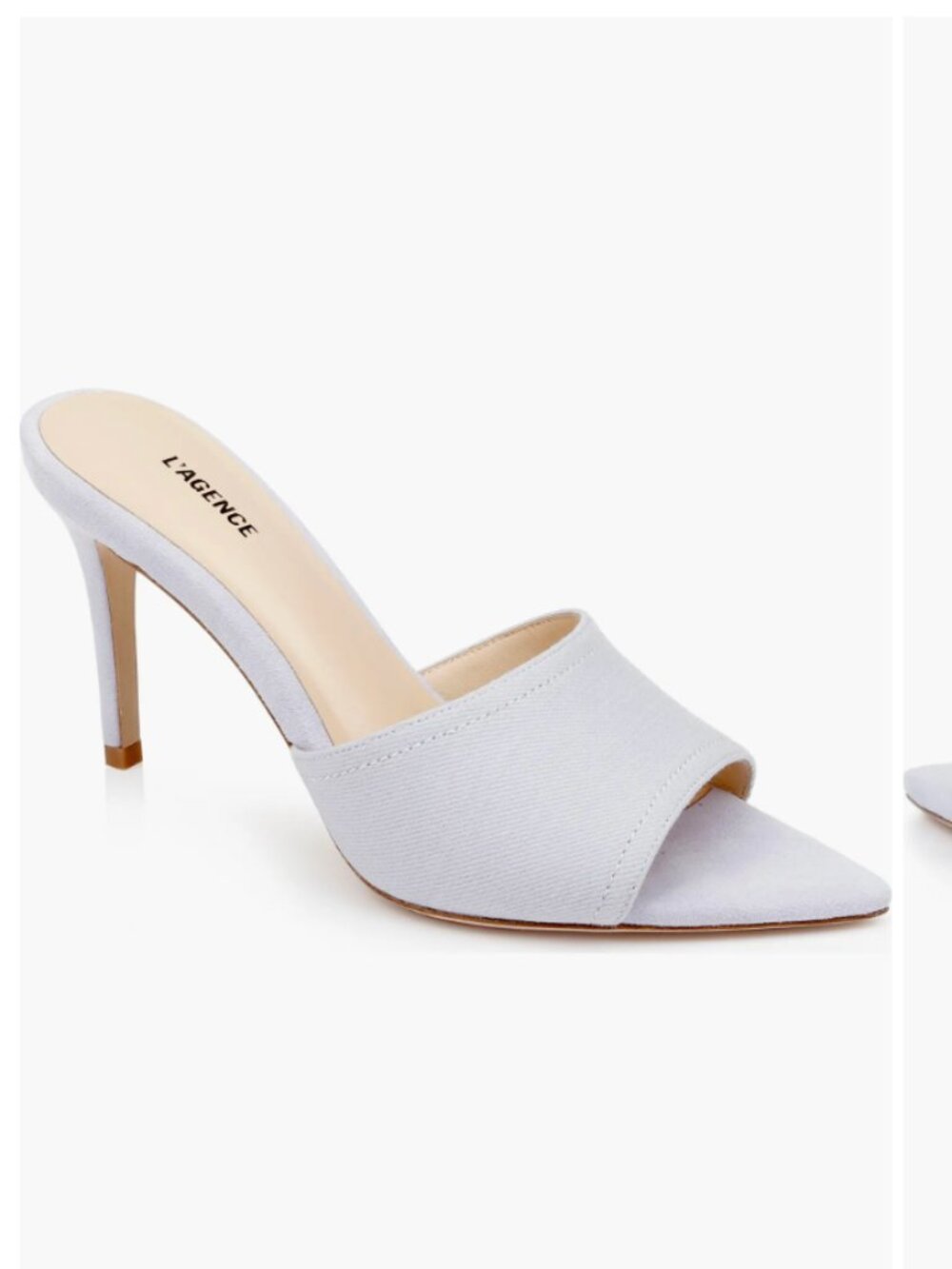 L'AGENCE Lolita Pointed-Toe Slide Lilac Mules NWOT